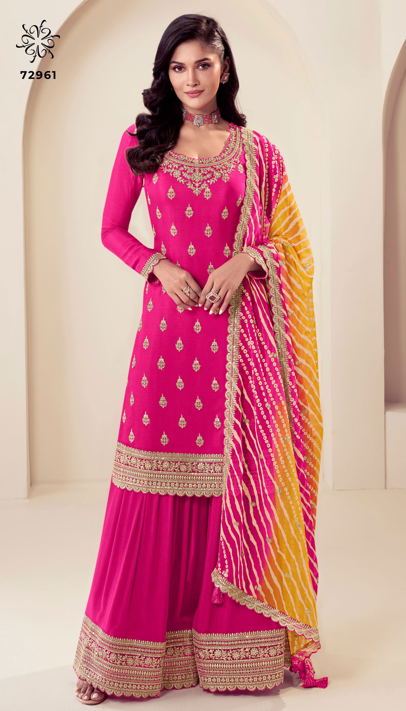 Rang Plus By Vinay Kuleesh Chinon Designer Salwar Suit Exporters In India